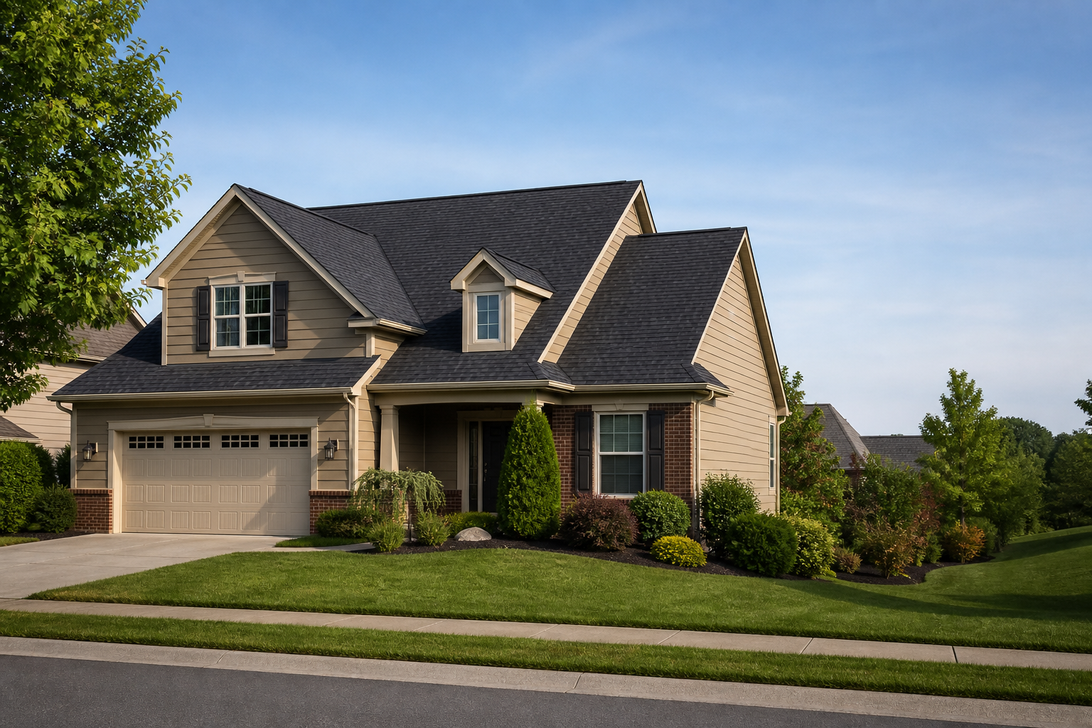 SJ & J Quality Paint & Remodel LLC - finished roof in Clarksville